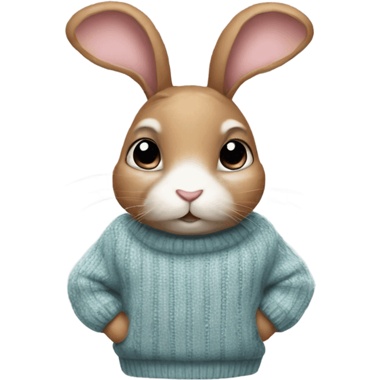 Bunny wearing a jumper emoji