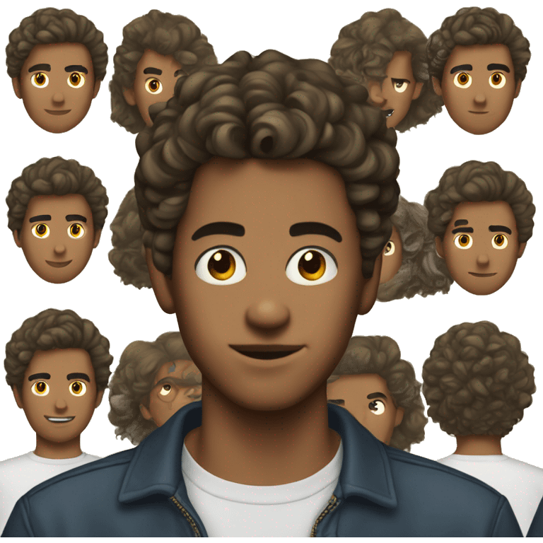 20 year old young man with hair like in the 80s emoji