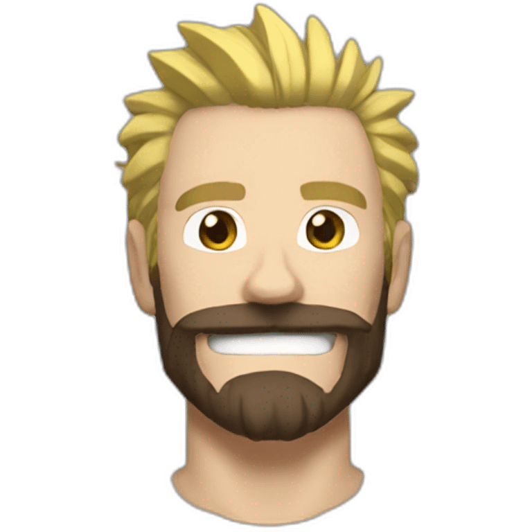 All Might "I AM HERE" with a brown beard emoji