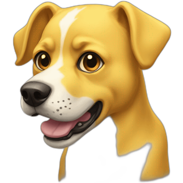 Dog yellow dead emoji