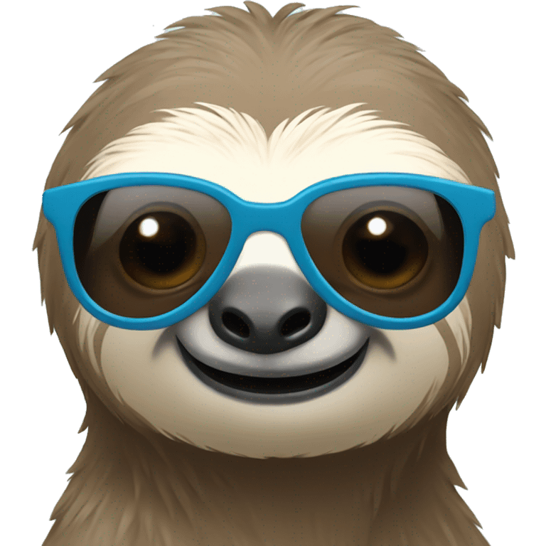 Sloth wearing sunglasses emoji