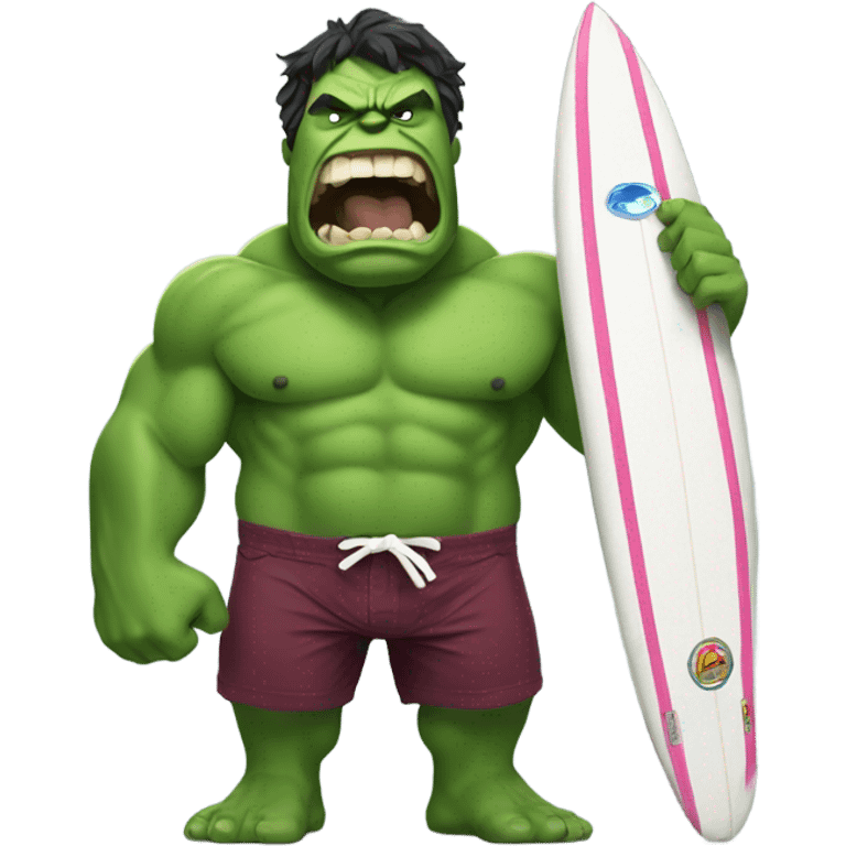 Surfing hulk emoji