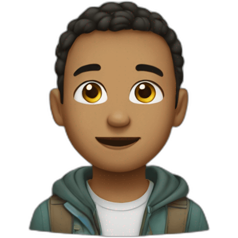 Un niño evanjrlizando emoji