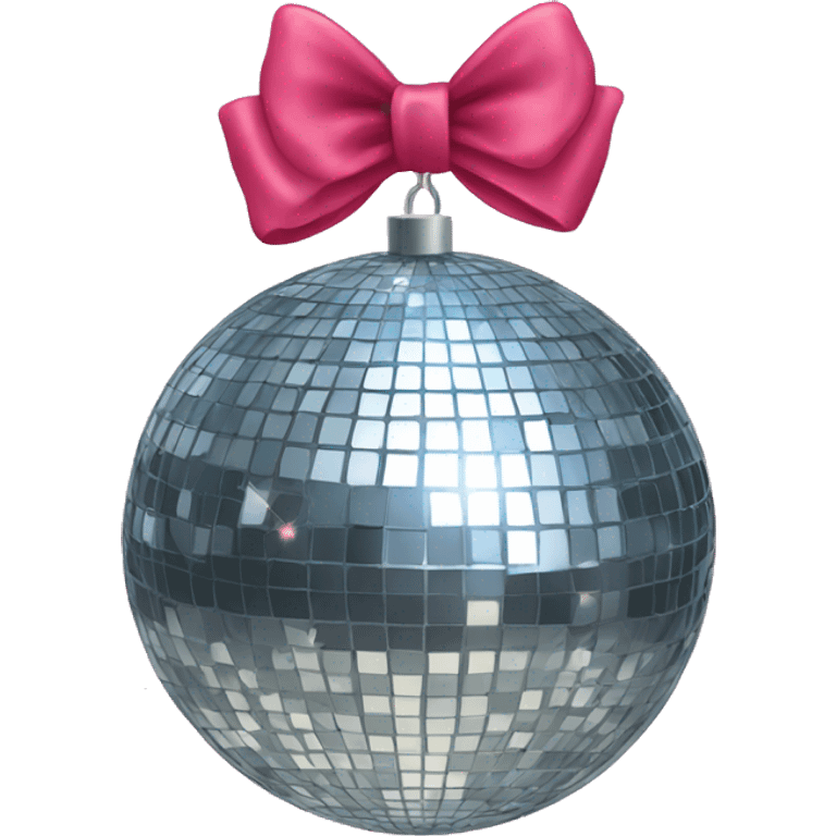 Disco ball with bow on it  emoji