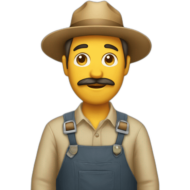 Agricultor sin género con zanahoria emoji