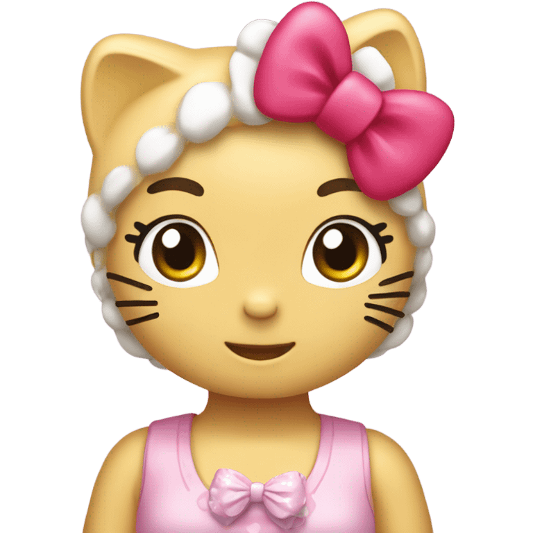 Hello kitty with bow  emoji