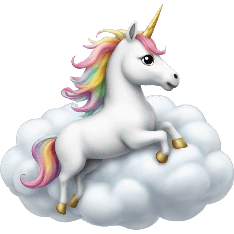 Unicorn on a cloud emoji