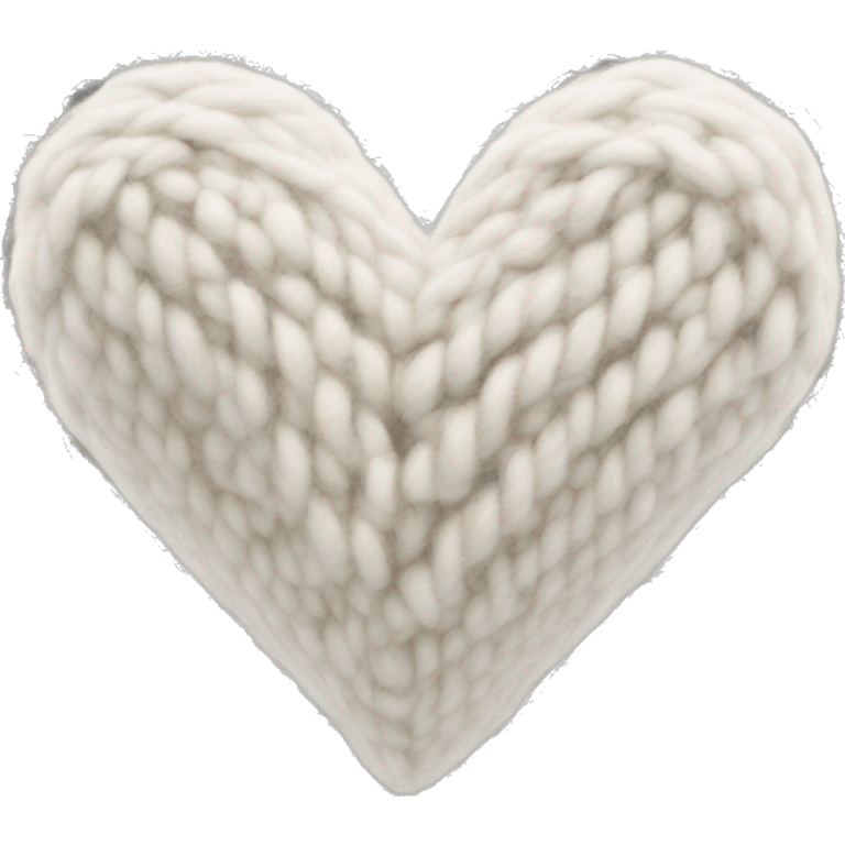 White heart of wool emoji