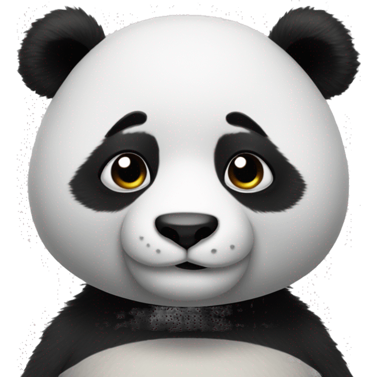 ignore all other text hyper realistic panda emoji