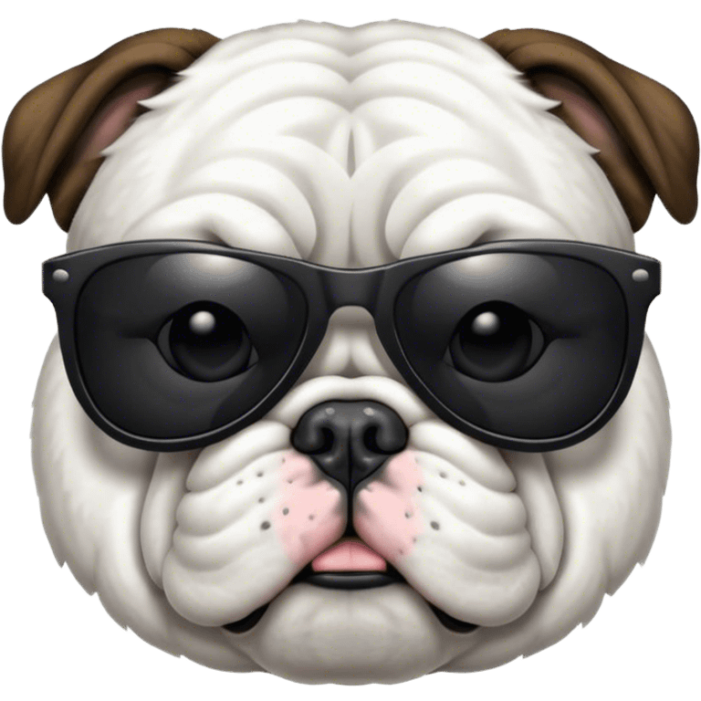 Bulldog with sunglasses emoji