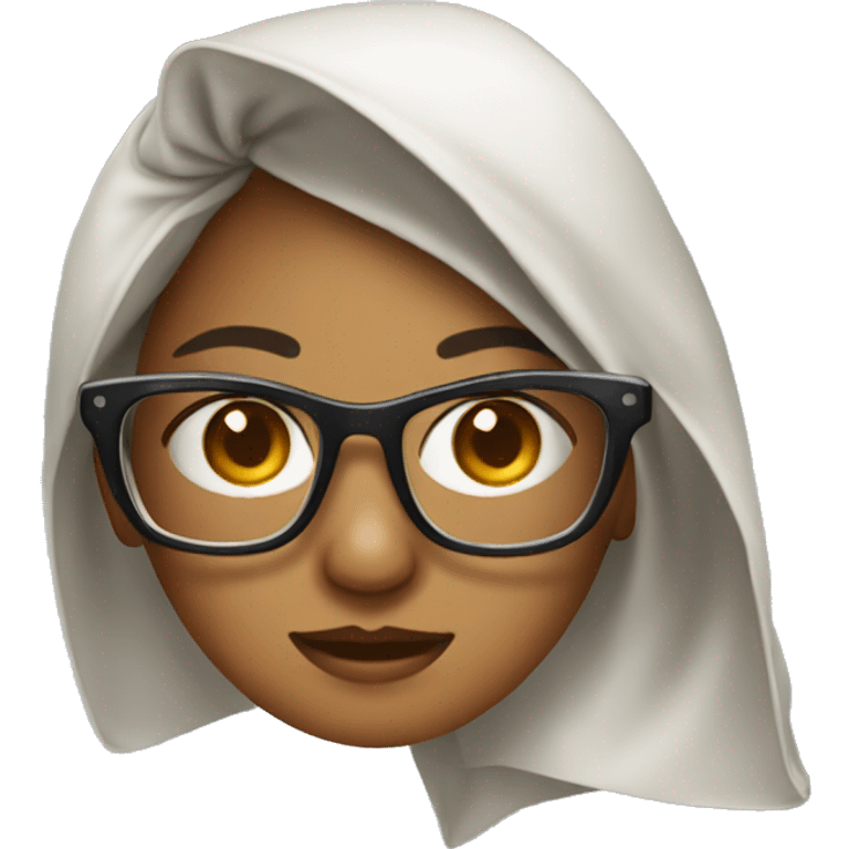 Samosa as a girl with glasses  emoji