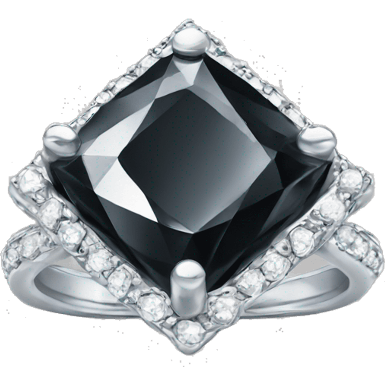 Black Diamond ring emoji