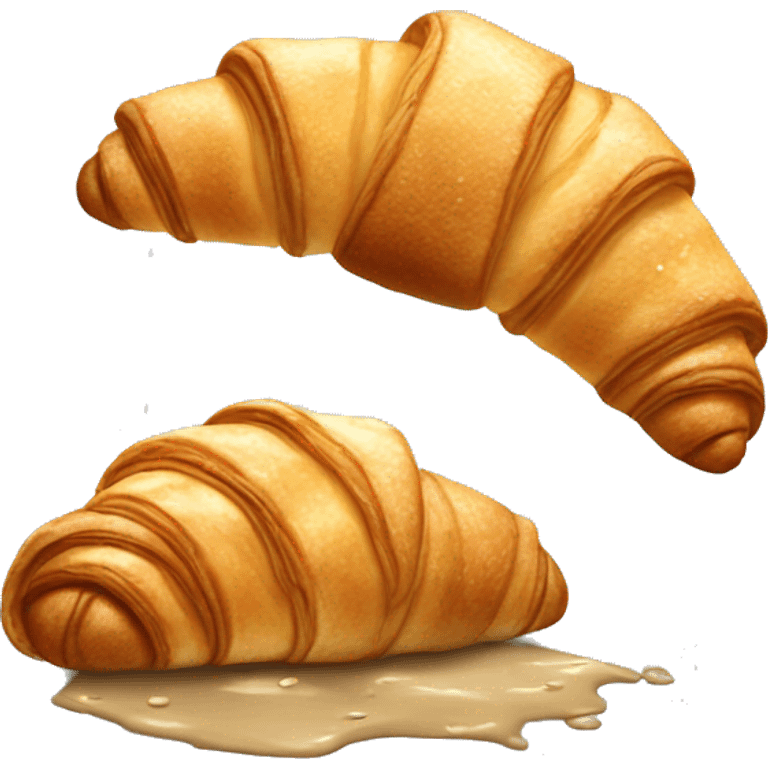 Croissant coffee rain emoji