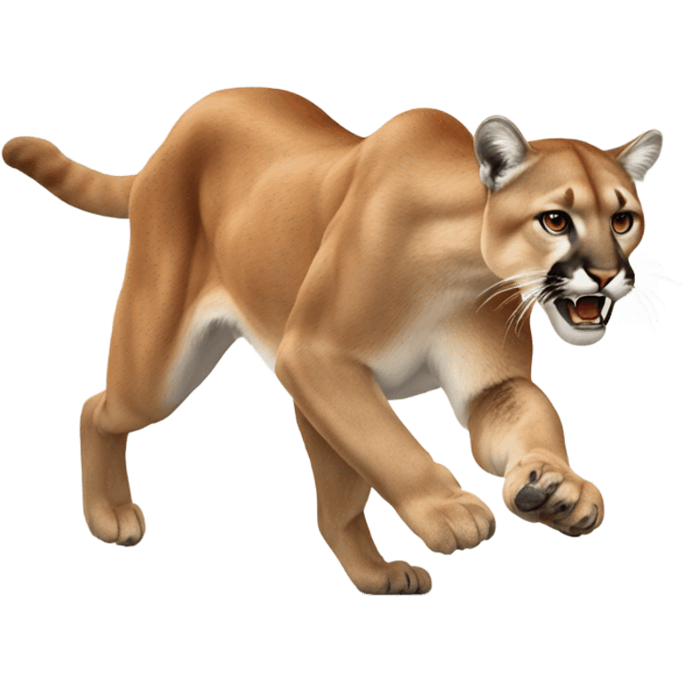 Cougar chasing prey emoji