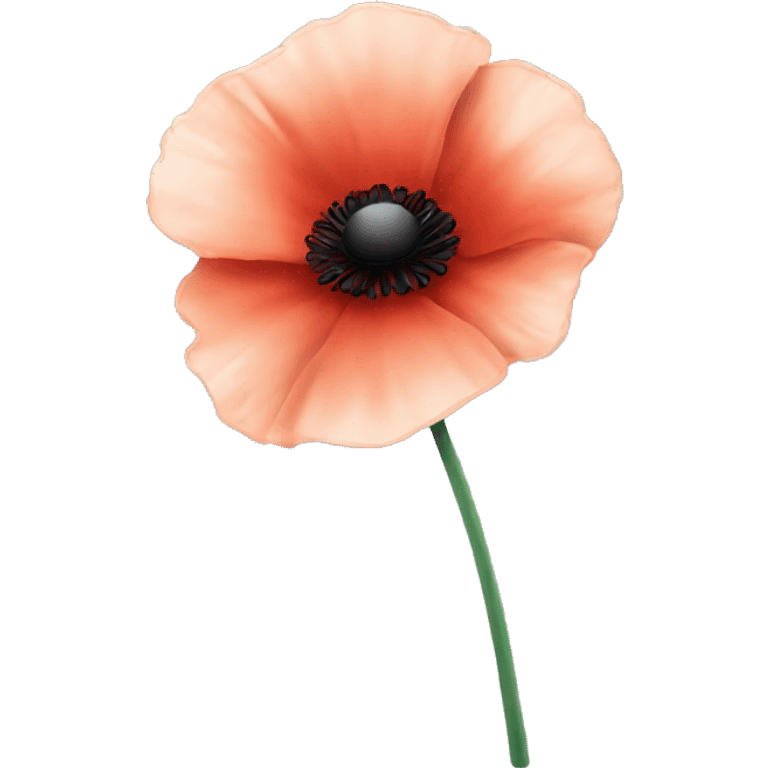 Poppy flower, remembrance, clean emoji