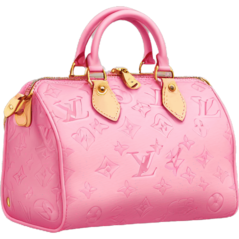 Louis Vuitton bag pink emoji