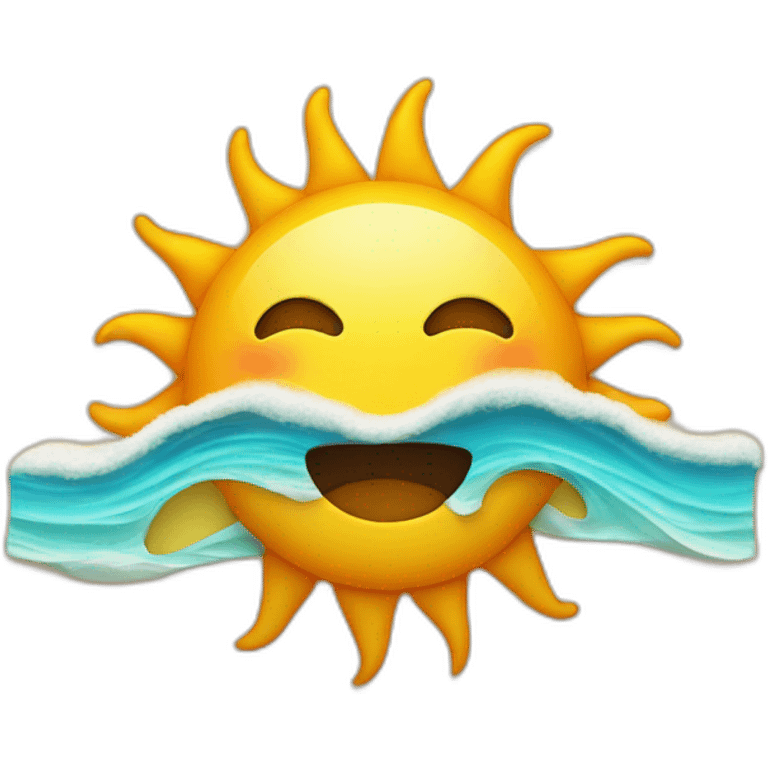 Sun in a beach emoji