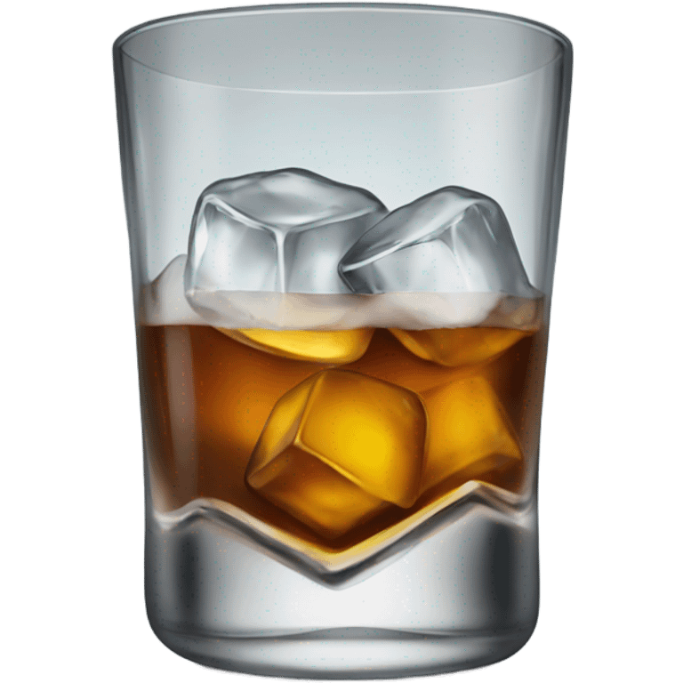 glass with whiskey and ice emoji