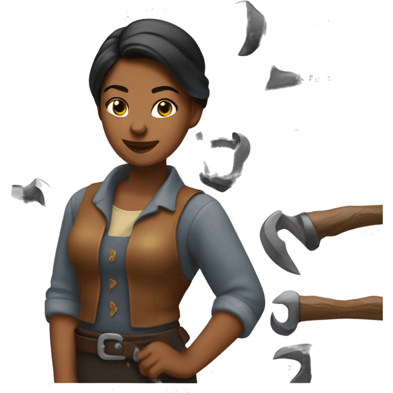 a hot female blacksmith emoji