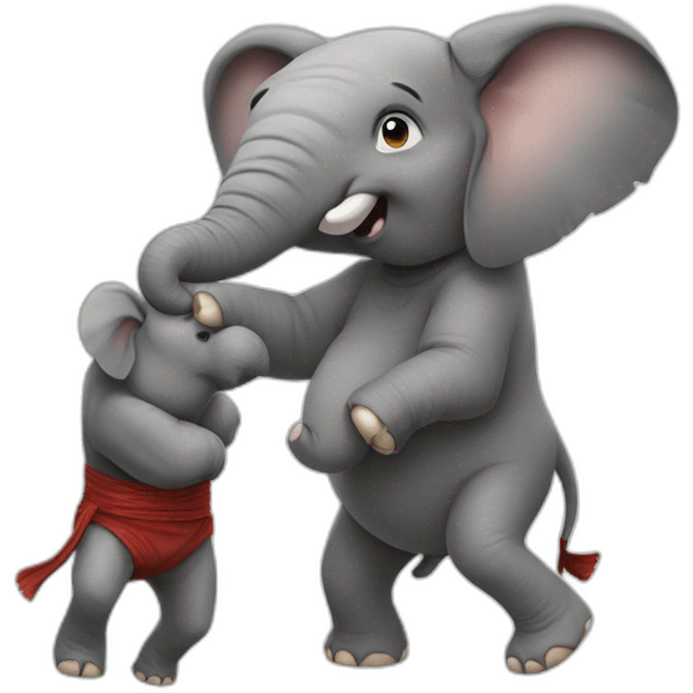 realistic elephant full body boxing  emoji