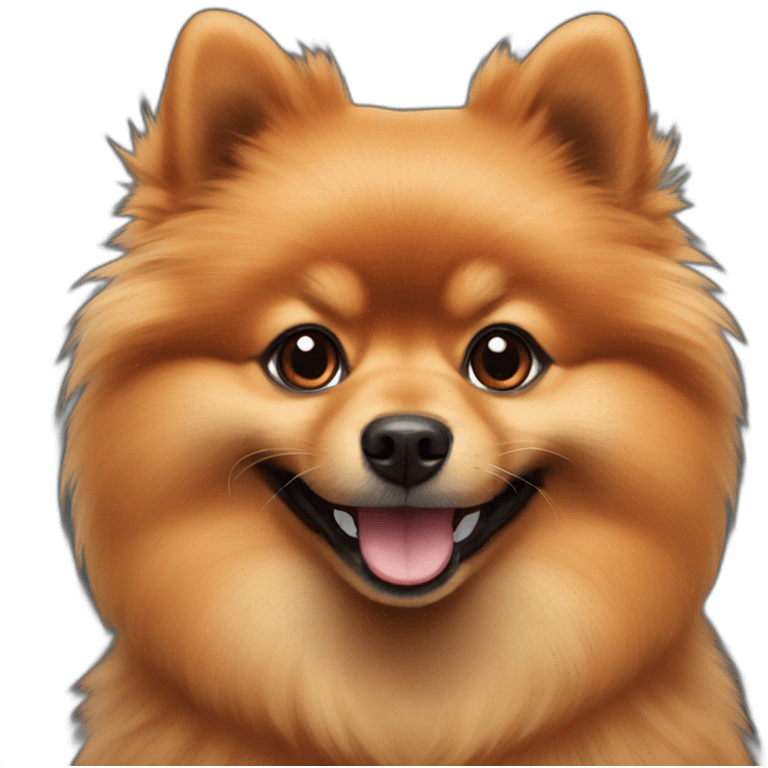 smiling black-orange pomeranian emoji