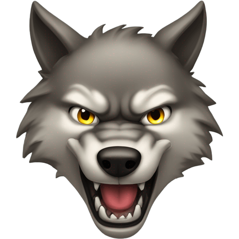 Fierce wolf emoji