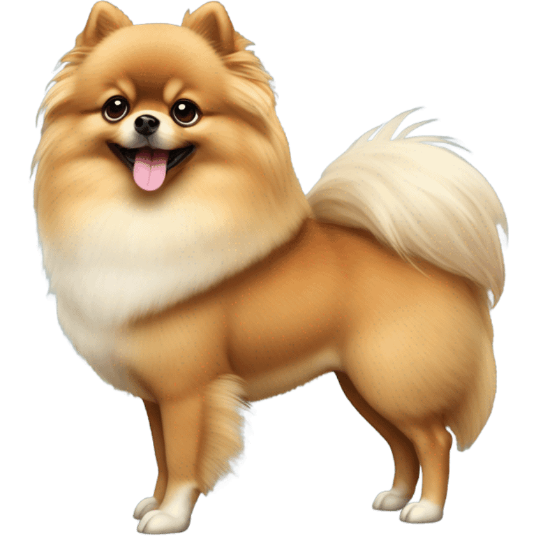 Pomeranian riding a horse emoji