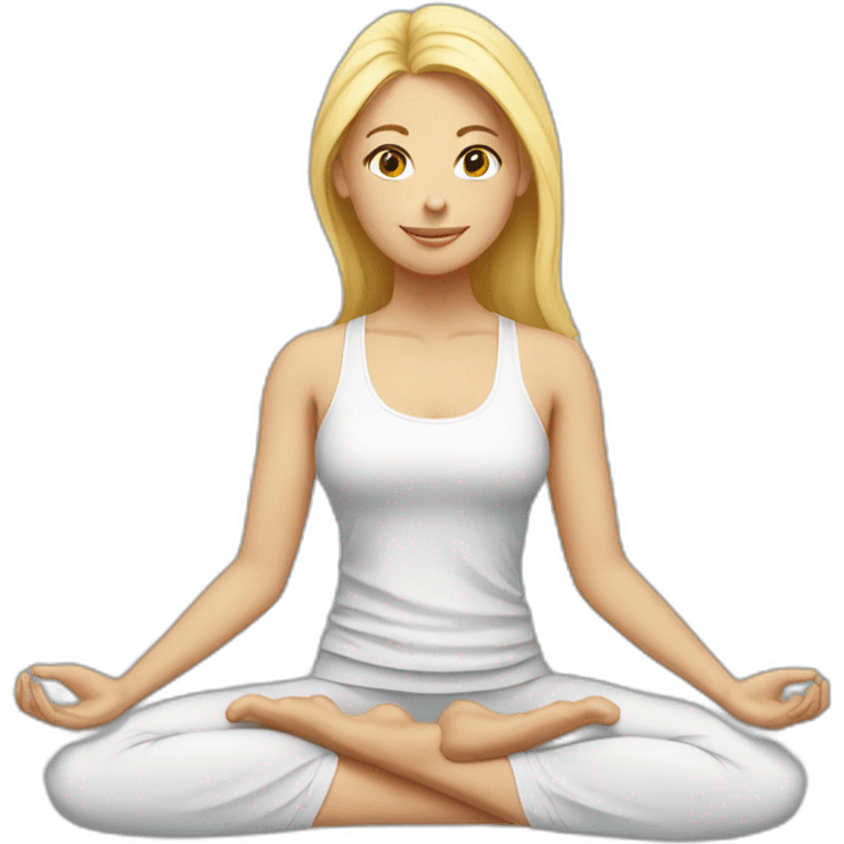 yoga girl blone emoji