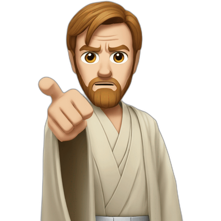 obi-wane kenobi Thumbs down emoji