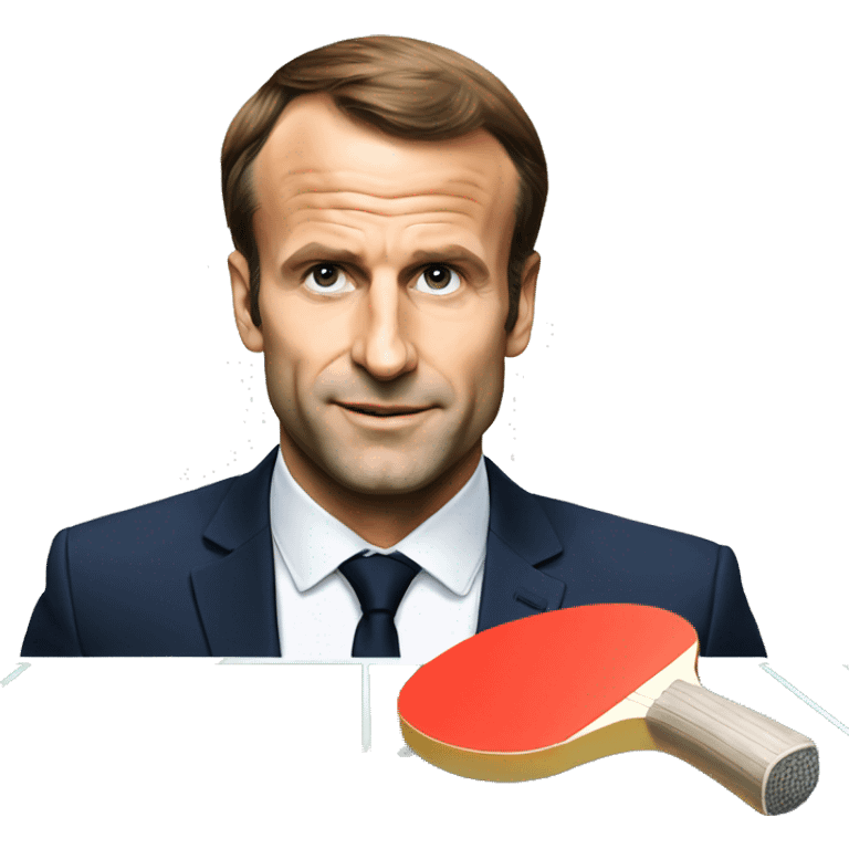 Macron qui fait un ping pong  emoji