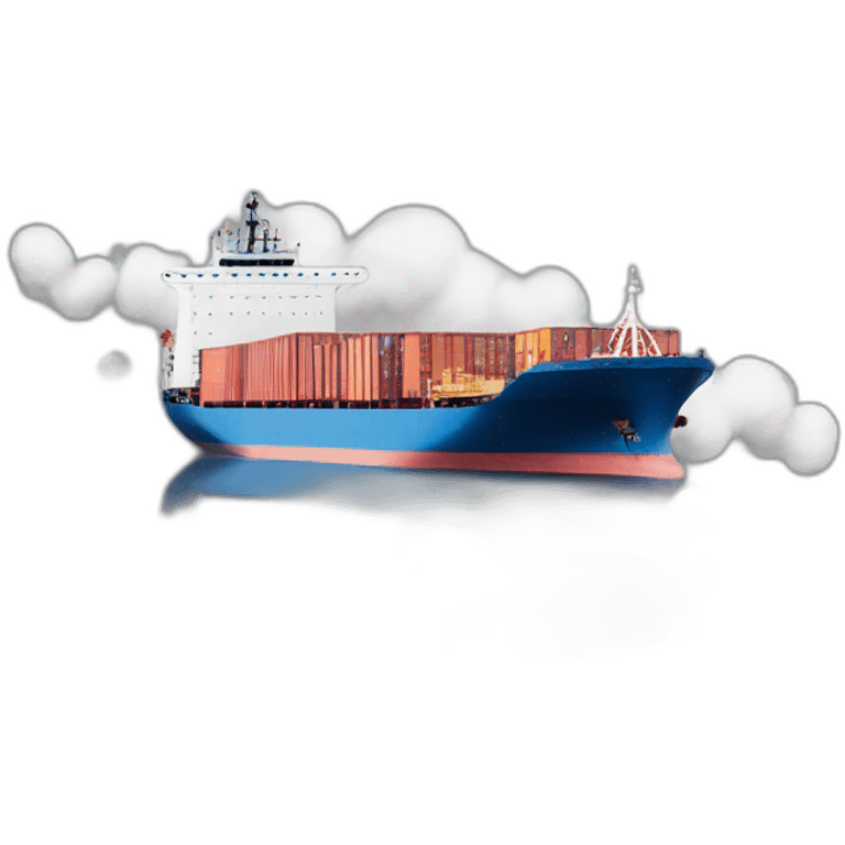 container ship full of white powder emoji