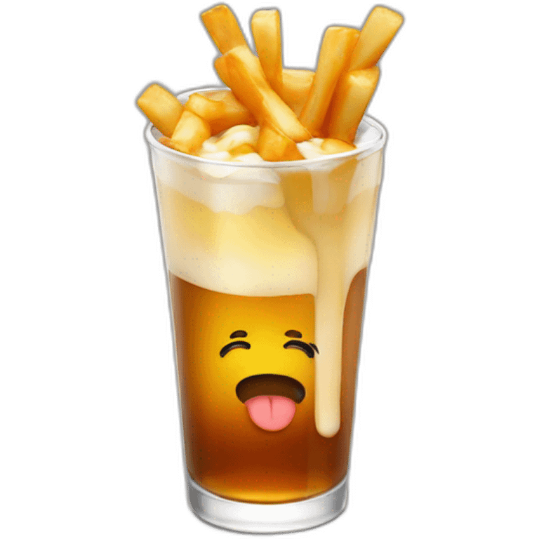 Poutine-drinking-vodka emoji