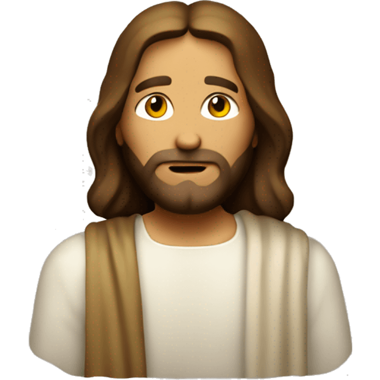 Jesus Christ with blurred face emoji