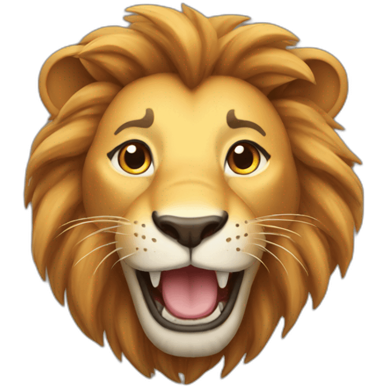 Happy lion  emoji