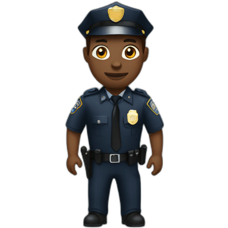 police track a black man emoji