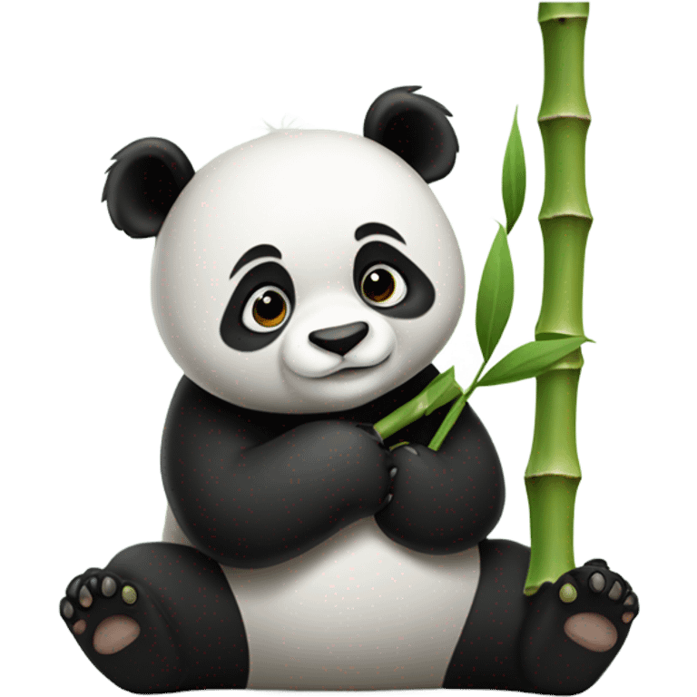 Panda eating bamboo  emoji