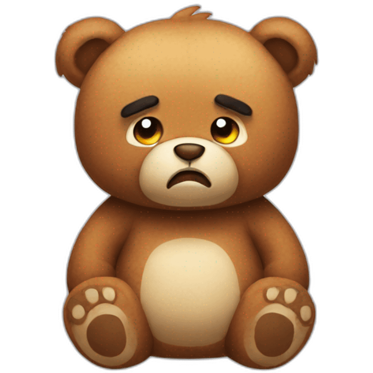 really angry and offended cute cuddly bear toy emoji