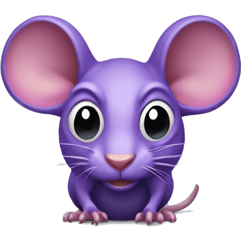 Purple Three Eyed Rat With Two Short Horns emoji