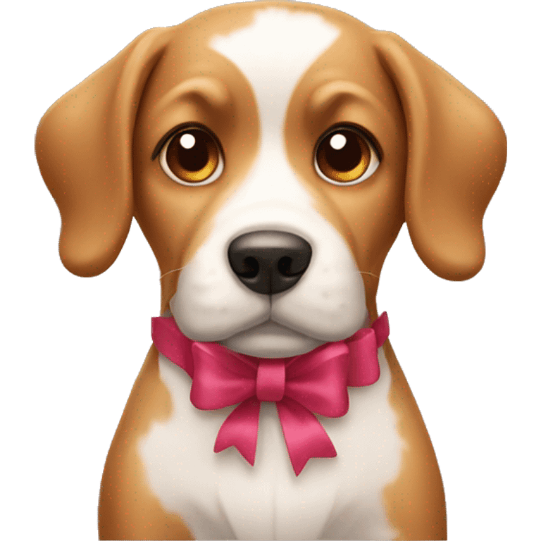 Dog with bow emoji