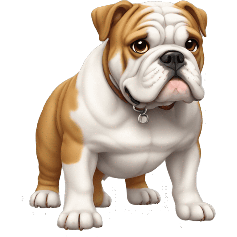 Dog english Bulldog full body emoji