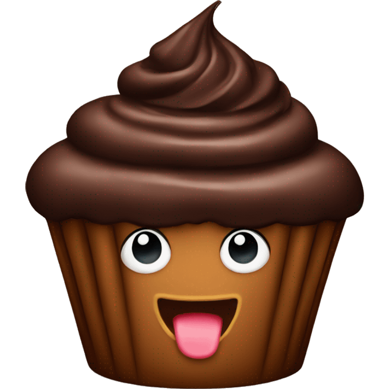 chocolate cupcake emoji