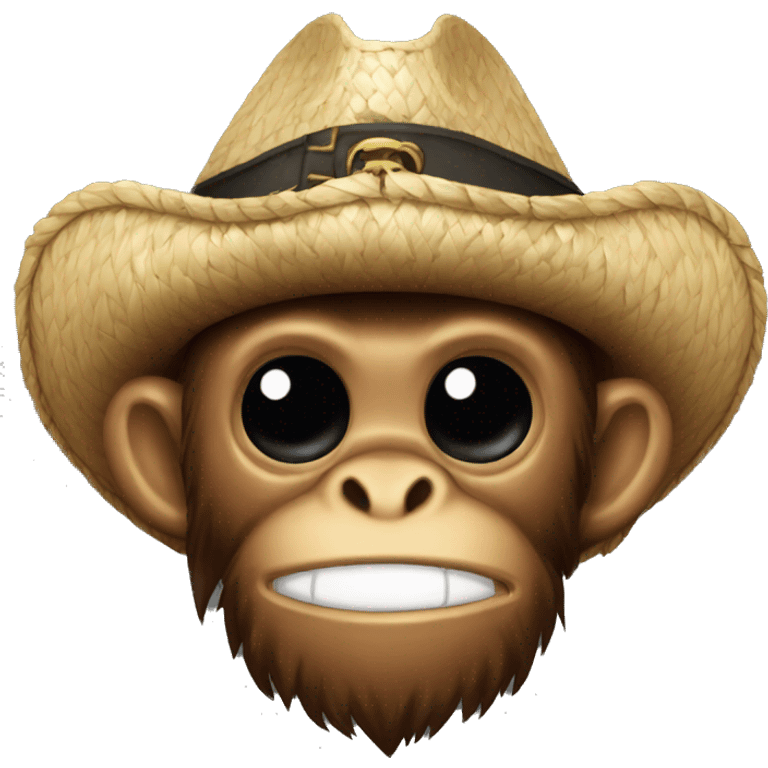 monkey straw hat pirate emoji