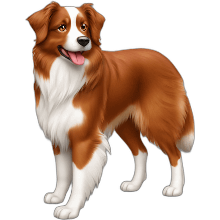 dog walk red australian shepherd emoji