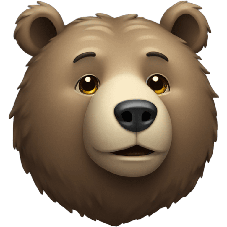 Bear with half moon emoji