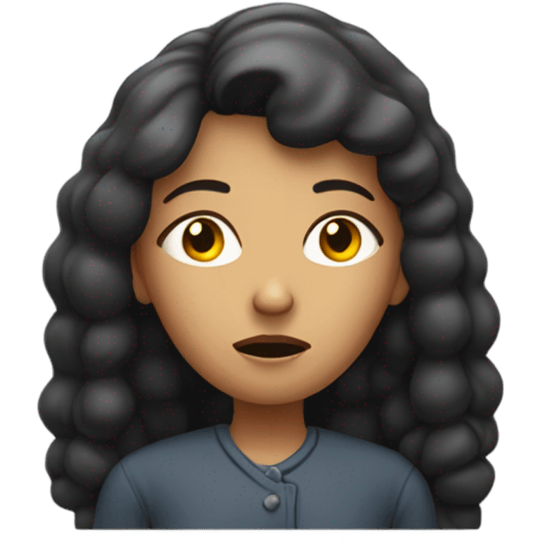 anxious looking woman emoji