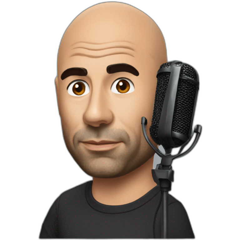 Joe Rogan podcast with a microphone emoji