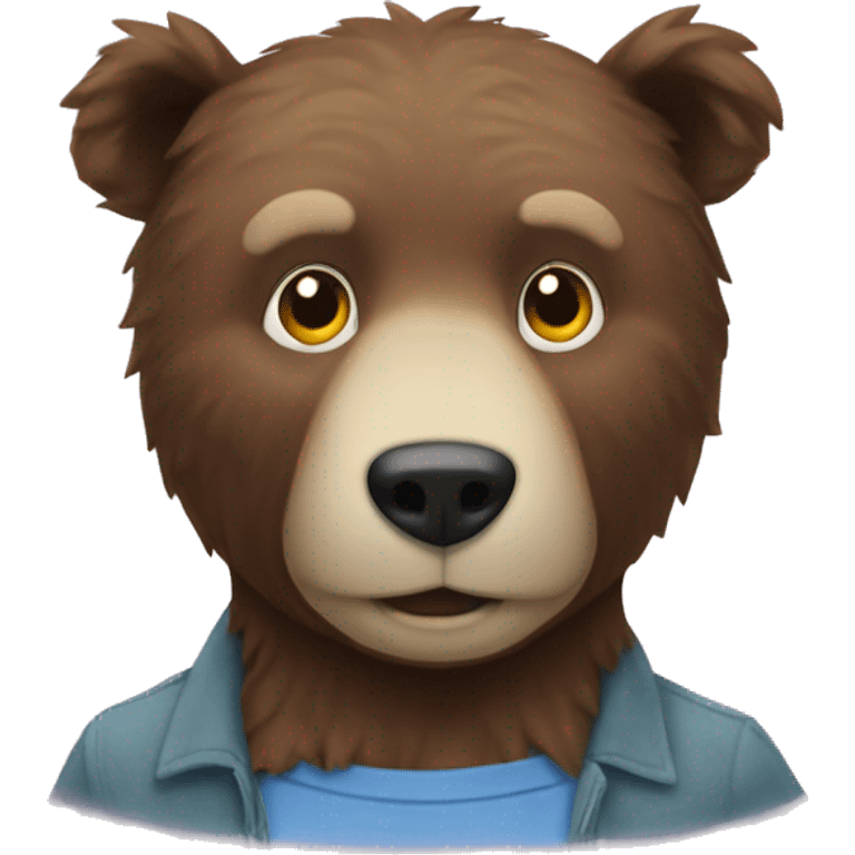 Un oso asustado  emoji