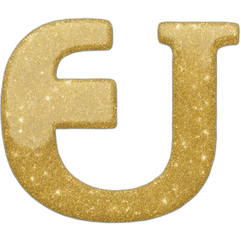 Glitter letter Ë emoji