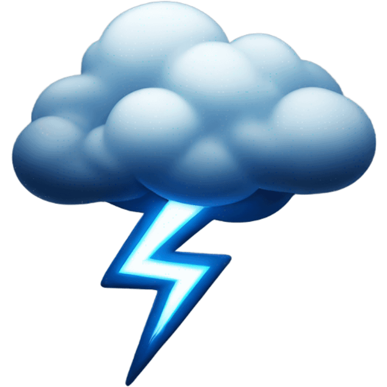 lightning from a dark blue cloud emoji