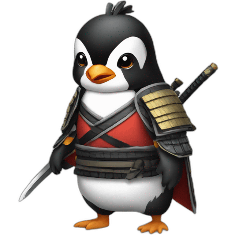 Samurai penguin emoji